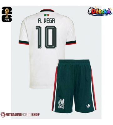 Mexiko Alexis Vega #10 Venkovní dres komplet pro Děti MS 2026 Krátkým Rukávem (+ Krátké kalhoty)